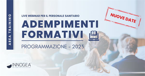 Nuove date Live Webinar “Adempimenti formativi” Innogea - Programma 2023