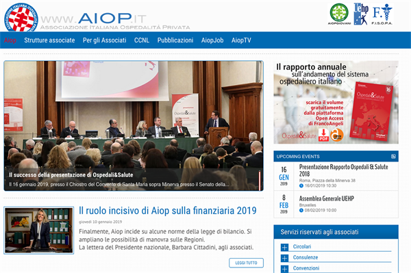 La piattaforma web dell’Aiop. I numeri di una strategia vincente